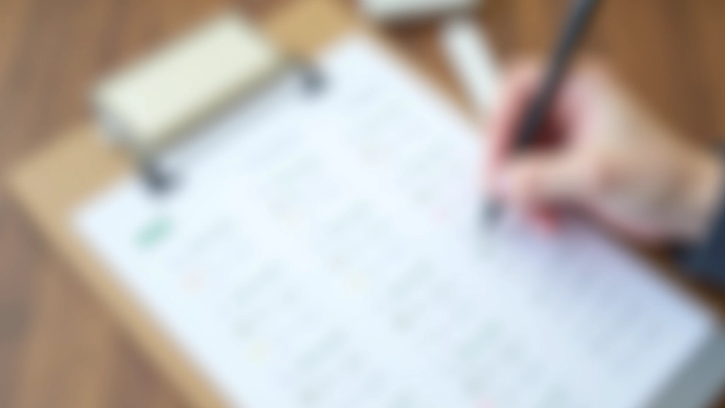 Person checking off items on a habit tracking sheet with visible progress marks and daily checkboxes