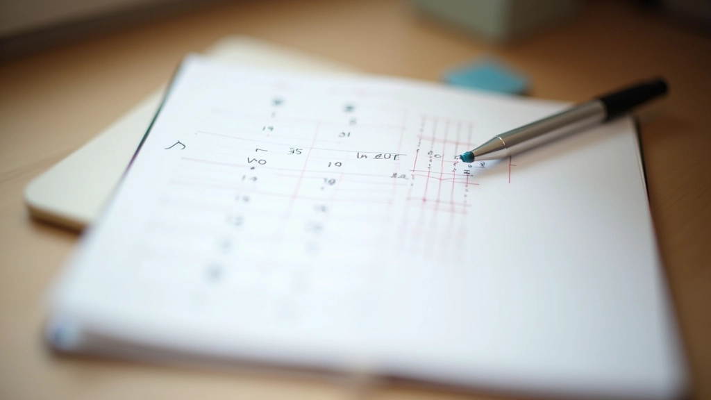 Close-up of failed habit tracker showing gaps and incomplete weeks with notes