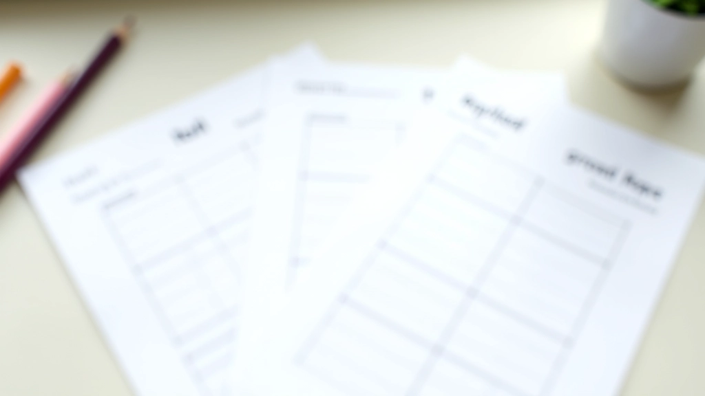 Three different habit tracking template variations laid out side by side, showing simple grid, multi-habit, and detailed tracking formats